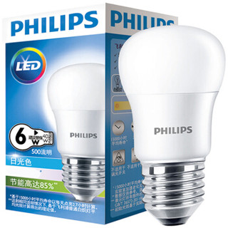 PHILIPS 飞利浦 LED球泡 E27大口 白色 6W