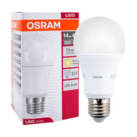 欧司朗（OSRAM）LED灯泡球泡14W E27大螺口 暖白色 黄光 *3件