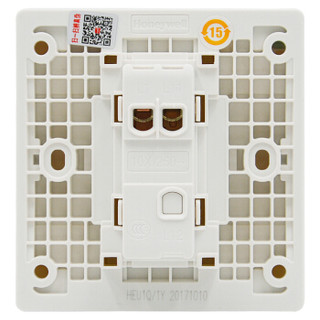 霍尼韦尔（honeywell）开关插座面板 一开单控单开单控开关 境尚系列 白色