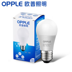 OPPLE 欧普照明 LED球泡 E27大口 白色 6W *4件