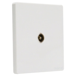 霍尼韦尔(honeywell)开关插座面板 一位电视插座 86型单联有线tv插座