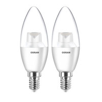 OSRAM 欧司朗 LED透明烛泡 E14 暖色 3.3W*2支