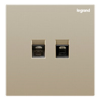legrand 罗格朗 开关插座面板 仕典米兰金电话电脑（超五类）插座