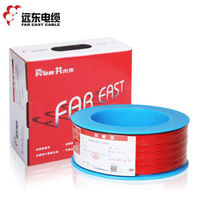 FAR EAST CABLE 远东电缆 电线电缆 BVR1.5平方 国标家装照明用铜芯电线单芯多股软线 红色 100米