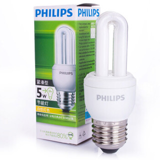 PHILIPS 飞利浦 紧凑型节能灯 E27大口 2700K 5W*4支