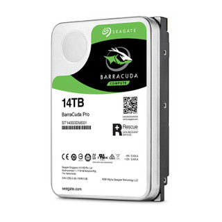 SEAGATE 希捷 酷鱼BarraCuda Pro系列 3.5英寸台式机硬盘 14TB 256MB(7200rpm、PMR)ST14000DM001