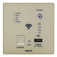罗格朗 LEGRAND 86型家用入墙式金色无线wifi插座面板 智能路由器 增强型