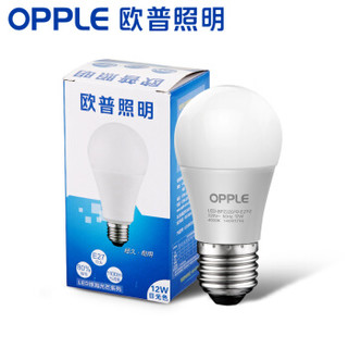 OPPLE 欧普照明 LED球泡 E27大口 暖白光 12W