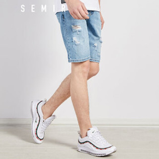 Semir 森马 19038231181 男士牛仔短裤