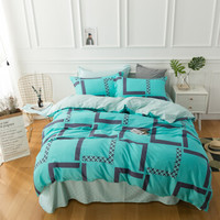 佳佰 四件套 床上用品 被套床单枕套 纯棉简约 时尚风度 适用1.8米双人床（220*240）