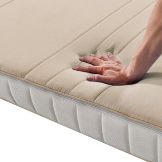 可奈尔 天然乳胶床垫席梦思1.5米双人床静音海绵床垫12cm厚 R12 咖啡色1.5*1.9米