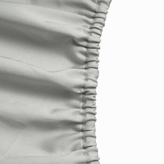 大朴（DAPU）床笠 A类床品 60支精梳纯棉缎纹纯色床笠 双人床罩 银石灰 1.5米床 150*200cm