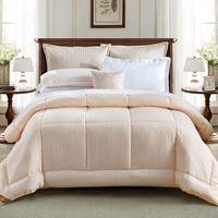 安睡宝 被芯家纺 纤云舒柔单人春秋被芯 空调被 粉玉色 150*215cm 3斤