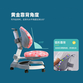 生活诚品 儿童书桌 儿童学习桌椅套装 可升降书桌 学生写字桌 ME351（配AU806）套装粉色 台湾生产椅子
