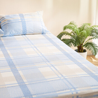 大朴（DAPU）床单家纺 精梳纯棉斜纹印花床单 双人被单 单件 蓝色畅想 1.5米床 230*240cm