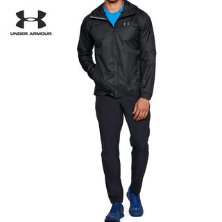 Under Armour 安德玛 UA男子 Shell 连帽登山运动夹克-1309336 (S、黑色)