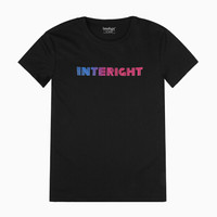 InteRight 男士水柔棉字母印花圆领T恤