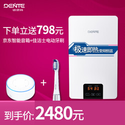 德恩特（Dente）即热式电热水器淋浴洗澡家用快速热小型免储水 DTR-V10H6