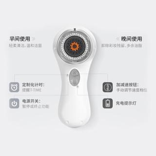 科莱丽（Clarisonic）洁面仪声波电动男士专用 去黑头毛孔清洁美容仪控油洗脸仪 欧莱雅 Mia2白色