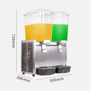东贝 （Donper）冷饮机 双缸饮料机商用冷热 全自动喷淋果汁机 LRP18X2D-W
