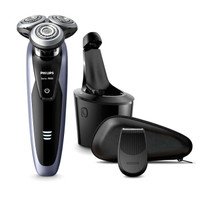 飞利浦(PHILIPS) S9111/26 充电式男士电动剃须刀 旋转式三刀头胡须刀(带清洁中心)