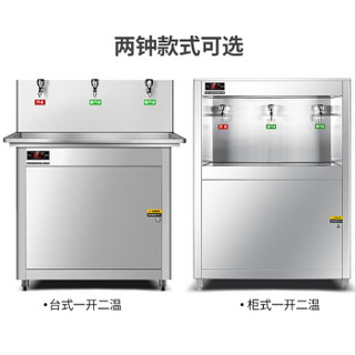 德玛仕 DEMASHI 直饮水机 学校专用开水器 商用学校烧水机 大型不锈钢 KS-27LG-3（柜式一开两温）