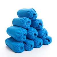 优芬 Youful 一次性鞋套加厚 无纺布鞋套家用布防尘脚套防滑耐磨50双 深蓝色