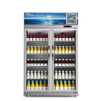  星星（XINGX） 600升 双门冷藏展示柜 立式商用冰柜 保鲜柜 陈列柜 啤酒柜 饮料柜 LSC-600K