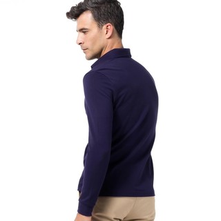  LACOSTE 拉科斯特 MF0PH3937J2 男士修身长袖休闲polo衫 (深紫、03)