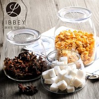 LIBBEY 利比 玻璃密封储物罐 500ml