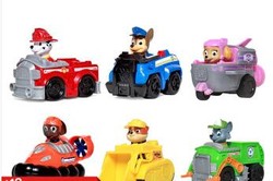 PAW PATROL 汪汪队立大功  儿童声光变形小狗汽车套装  小赛车6件套 +凑单品