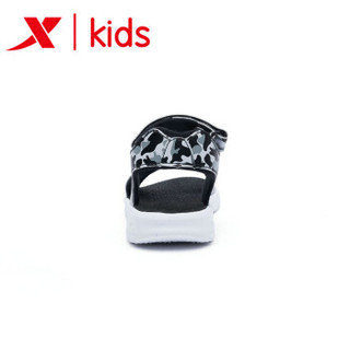 XTEP 特步 682215509713 中大童沙滩鞋 (35、黑色)