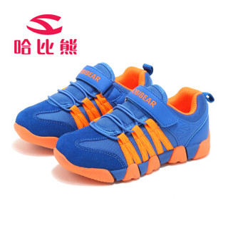 哈比熊 AS3375 儿童运动鞋 (31、宝蓝/桔红)