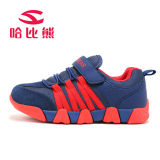 哈比熊 AS3375 儿童运动鞋 (27、深蓝/红)