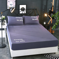 北极绒 全包席梦思保护套 床笠单件 床单床垫套 防滑床垫罩被单 烟熏紫 1.5米床