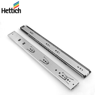 海蒂诗 Hettich KA5632cc-020-W抽屉轨道阻尼缓冲滑轨滑道衣橱柜三节轨道导轨滑槽静音加厚20寸钢色一副2条