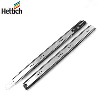 海蒂诗 Hettich KA5632cc-020-W抽屉轨道阻尼缓冲滑轨滑道衣橱柜三节轨道导轨滑槽静音加厚20寸钢色一副2条