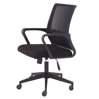 奈高电脑椅职员椅办公椅会议椅职员椅转椅黑框黑面