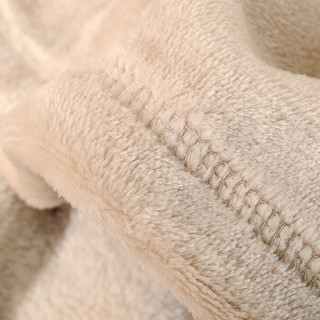 御棉堂 毛毯A类春夏空调法兰绒毯子毛巾被午睡法莱珊瑚绒盖毯被宿舍床单褥单双人 卡其 200*230cm