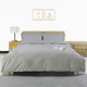 源生活 四件套  精梳纯棉斜纹纯色套件 简约素色床单被罩 浅灰色1.5米床 （被套200*230cm）