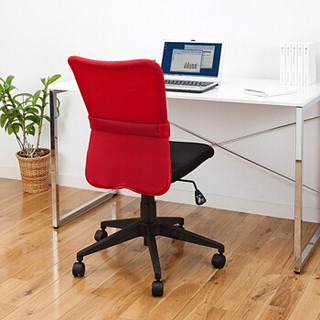 山业 电脑椅 透气网布椅子办公椅 人体工学可升降椅子 腰垫 红色 SNC055R