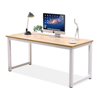 中伟钢木电脑桌台式简易书桌现代简约办公桌160*80*75cm含柜