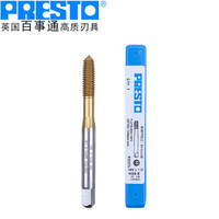 百事通（PRESTO）进口镀钛含钴挤压丝攻M6.0X1.0无屑挤牙丝锥