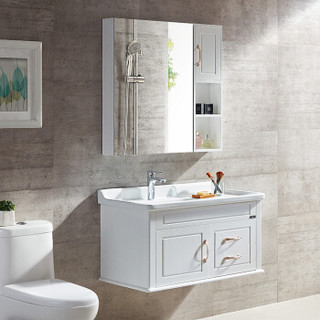 名爵（MEJUE）Z-6217070白色悬挂式实木浴室柜洗脸盆柜组合套装