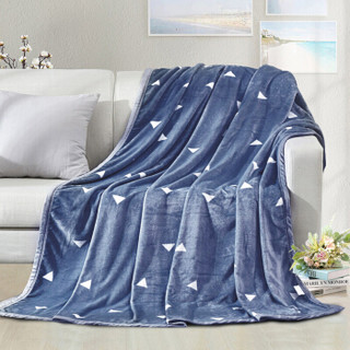 雅鹿·自由自在 毛毯加厚法兰绒毯子 午睡空调毯珊瑚绒毛巾被盖毯冬季床上床单 150*200cm 思绪