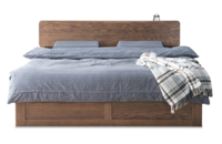 s0430y 实木储物床 高箱版 1.5米床