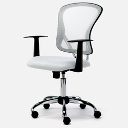 博泰(BJTJ) 电脑椅 网椅 时尚网布办公椅家用转椅 职员椅子 白色BT-2857