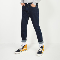 Lee男款 2018年秋季X-LINE深蓝洗水直筒牛仔