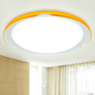 TCL 照明LED吸顶灯卧室灯阳台玄关灯饰现代简约型书房灯圆形橙色直径39cm白光16W
