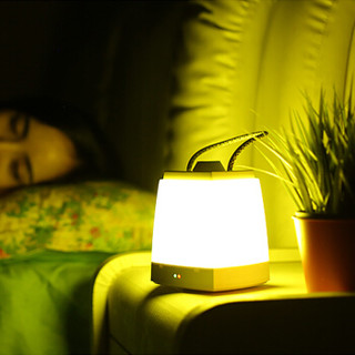 奥其斯（OUTRACE）LED手提夜灯创意无极调光卧室床头灯氛围灯 底座充电款 黄光